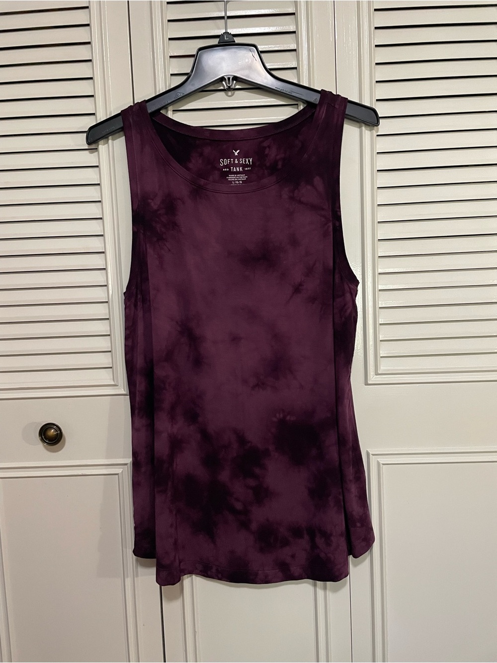 American Eagle Outfitters Plum Tie-Dye Tank